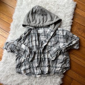 American Eagle Hooded Flannel